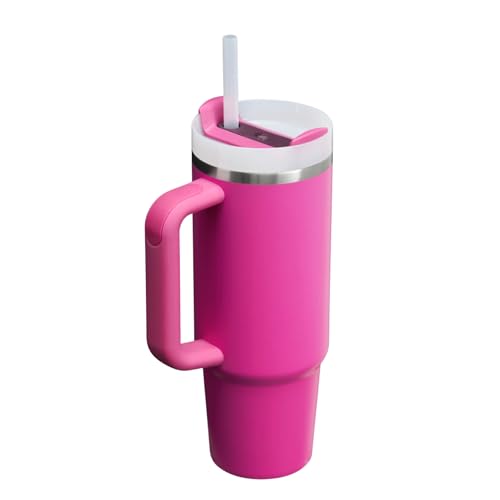 STANLEY Quencher H2.0 FlowState Stainless Steel Vacuum Insulated Tumbler with Lid and Straw for Water, Fuchsia 30 oz by Stanley - Image 2