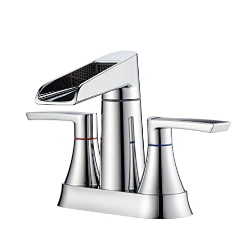 Robinet de lavabo à bec cascade avec kit complet de conduites d'eau - 2