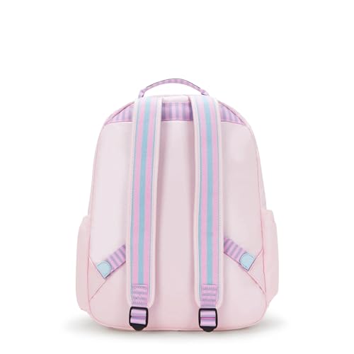 Image of Kipling Seoul Large Metallic 15 inch Laptop Backpack Sea Pink Met C