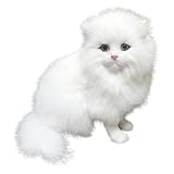 HANABASS Figura Decorativa de Gato Realista con Sintética Suave Juguete Adorable para Decoración de Hogar Jardín Fiesta y Fotografía y Fácil de Transportar