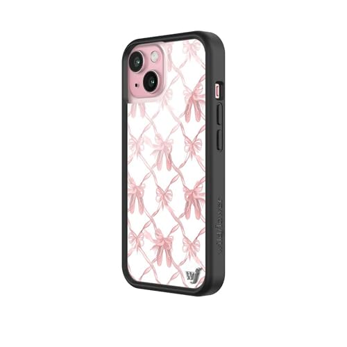 Wildflower Cases - On Pointe Case, Compatible with Apple iPhone 15 Plus | Cute, Trendy, Coquette, Pink Bows, Ballet Slippers - Protective Bumper, 4ft Drop Test Certified, Women Owned Small Business