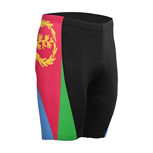 Eritrea Flag Men's Bike Shorts Padded Cycling Bicycle Biking Shorts Tight Multicolor