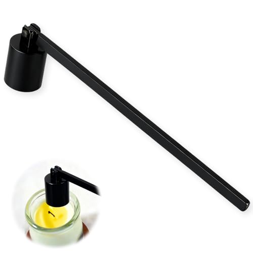 LYHMHAMY キャンドル消し 火消しアロマキャンドル キャンドルアクセサリー ローソク消し ステンレス製 角度自在 掃除が簡単で 使い方は簡単 家庭、仏壇用 (ブラック)