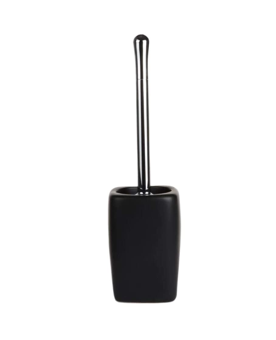 Creative - Juego de escobilla de inodoro con soporte para limpieza profunda, color negro, herramienta de limpieza de inodoros Slish e higiénico