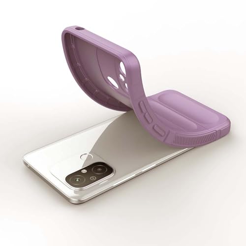 Image of amazon basics Basic Case for Poco C55 4G (Silicone Purple)