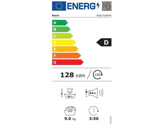 BSH Electrodomésticos WQG1420DFR, Serie 6, Secadora de ropa, Bomba de calor, 9 kg, Blanco