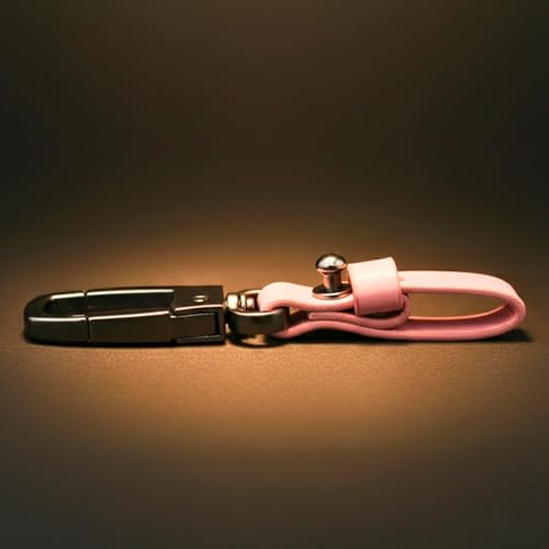 Image of THE MEN THING - Stylish Multicolor Stainless Steel Keychain for Men & Boys (URBAN AXIS PINK)