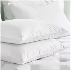 Kit 2 Travesseiros Pluma de Ganso Sintética, Antialérgico, Branco, 70x50cm, Macio, Lavável