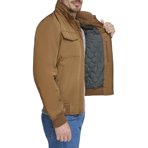 Image of DOCKERS Men's Quilted Lined Flight Bomber Jacket