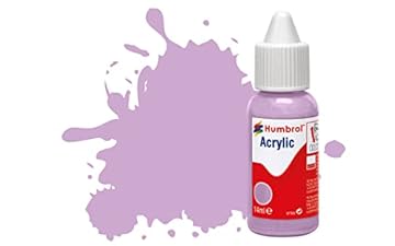 Humbrol Model Paint - DB0042 No 42 Pastel Violet - Matt (14ml), Acrylic Paints for Models, Plastic, Metal, Wood, Glass, Ceramics and More, Acrylic Touch Up Paint - Hobby Paint Bottle for Craft Kits