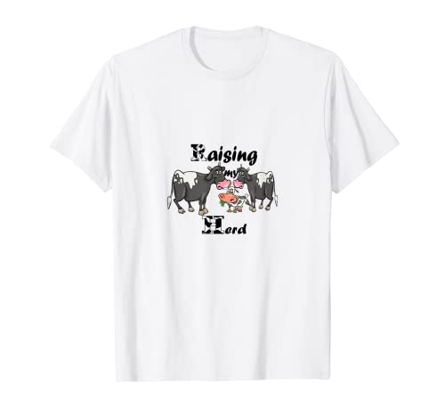 T-shirt humoristique pour amateur de vache Rising My Herd Of Vaches pour Cow Farmer T-Shirt