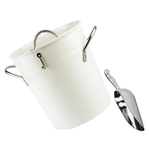 FUNOMOCYA Ice Cube Bucket with Bottle Holder Insulated Metal Bar Beer Bucket Party Wine Chiller