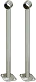 ZhanDouB 2 Pièces Support de Tringle à Rideau, Acier Inoxydable Support Tringle Penderie Support, pour Plafond Armoire Porte-Tringle à Rideau de Douche Fixation (450mm)