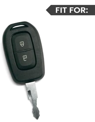 Image of TPU Car Key Cover Black & Golden Compatible for Renault Triber, Kwid, Kiger, Duster Daatsun Redi-Go (Renault & Nissan, 2 Button Remote Key New)