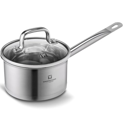 Best Saucepans For Gas Cooking 11 WAGENSTEIGER 2.23 Quarts 3-Ply Stainless Steel Saucepan with Aluminum Core
