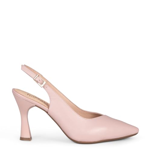 miMaO Zapatos Elegantes Destalonados en Piel Nude EU 36