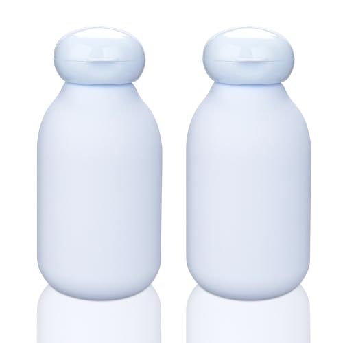 Wowang Travel Squeeze Bottle with Flip Cap 2 Pack 3.4 oz/100ml Shampoo and Conditioner Bottles Travel Bottles for Toiletries Empty Plastic Travel Accessories Toiletry Cosmetic Containers(Blue)