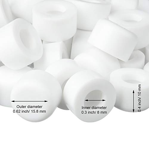Rubber Door Bumper Tips White Door Stop Caps Door Stopper Bumpers For Wall And Floor Protection, Universal Size (15 Pieces) #TOP1