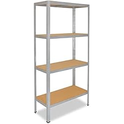 Estanteria Metalica 60 X 40 shelfplaza® 180x60x40cm Home Estanteria galvanizada/Estanterias metalicas 4 baldas/Estanterías Fuertes Capacidad Carga 175kg / Estanteria de pie Resistente y Estante de Almacenamiento Garaje