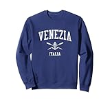 Vintage Venezia Italia attraversato remi e ancora design con un look sportivo retrò usurato e invecchiato. Un regalo perfetto per chi ama velare marinaio o frequentatori di spiaggia che amano il fascino di Venezia e stare in acqua.