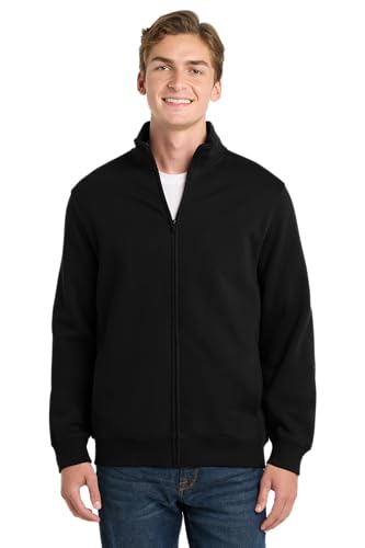 SPORT-TEK Unisex Full Zip Sweatshirt | Zip Up Fleece Jacket for