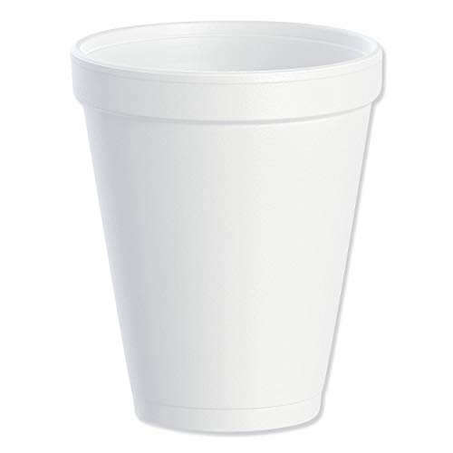 Dart 10J10 Foam Drink Cups 10oz White 25 Per Bag (Case of 40 Bags)