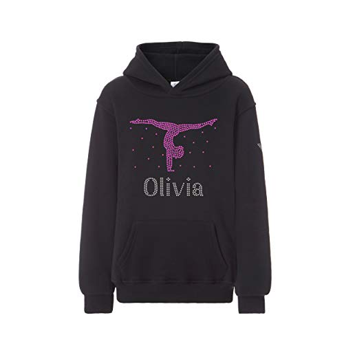 Justaucorps de danse à capuche fille Varsany - Sweat à strass pour studio et entraînement