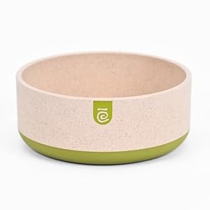 Eha Earth Friendly EcoBlend Dog Food Bowl | Anti-Skid Dog Bowl & Cat Bowl | Pet Bowl Made with Rice Husk | Cat Food Bowls | 1350 ml, 1 Unit | Spring Green