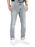  Nudie Slim Fit Jeans - Thin Finn - Pale Lead, Größe:W32, Schrittlänge:L30