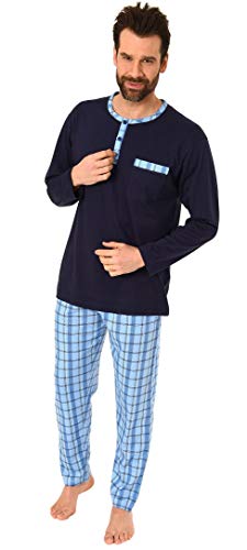 NORMANN-Wäschefabrik Pijama para hombre con pantalón a cuadros, aspecto Mix and Match, también en tallas grandes 291, 101, 90, 640, marine, 56