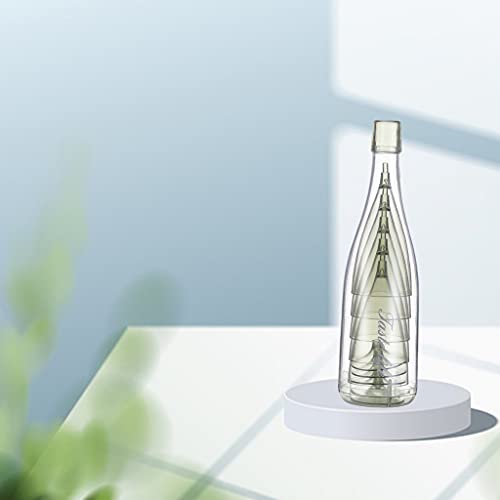Dolity Copos de champanhe de plástico para viagem reutilizáveis copos de vinho com garrafa de armaze