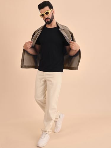 Image of Style Quotient Men Relaxed Fit High Rise Cotton Jeans