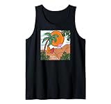 retro summer tropical beach sunset surfing paradise canotta