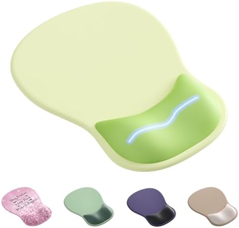 Ergonomic Mouse Pad with Wrist Rest,Cute Gel Mousepad Wrist Support - Small Mini Portable for Travel Mouse Pads for Desk Laptop,Computer,Office & Home Decor-(Mint Green)
