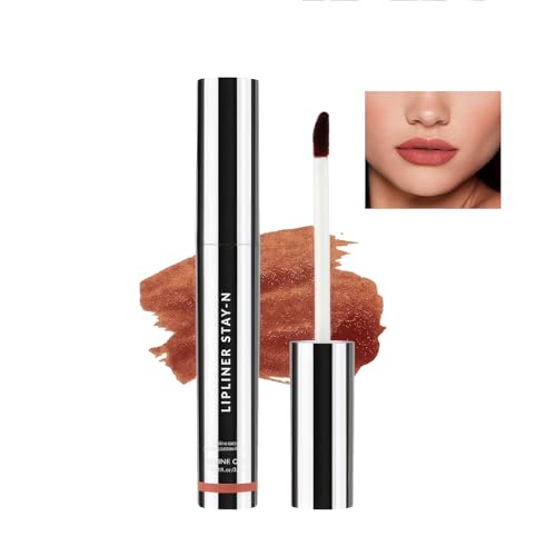 SELINE GIRL Peel Off Lip Liner Stain Velvet Tint – Long-Lasting, Moisturizing, Non-Sticky Matte Lip Lacquer, Highly Pigmented, Smudge-Proof Liquid Lipstick Makeup (brownish red)