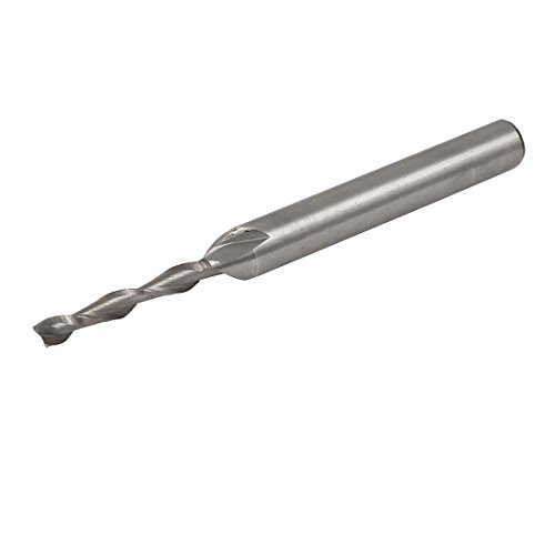 Aexit 3mmx19mmx63mm HSS-Al End Mills Spiral Groove 2-Flute Slot Drill Slotting Square Nose End Mills End Mill