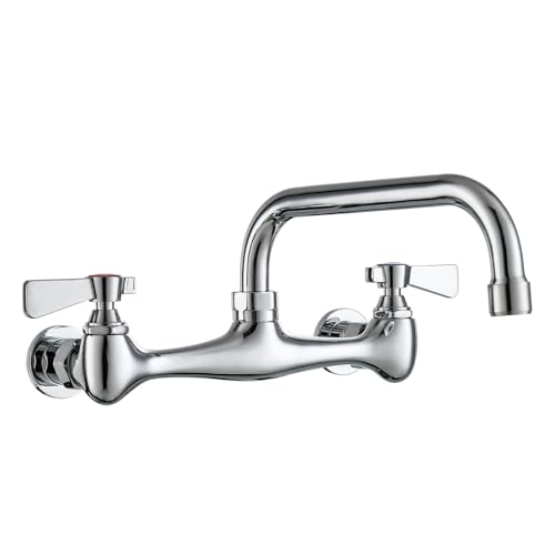 CENOSA Wall Mount Commercial Sink Faucet 8 inch Center