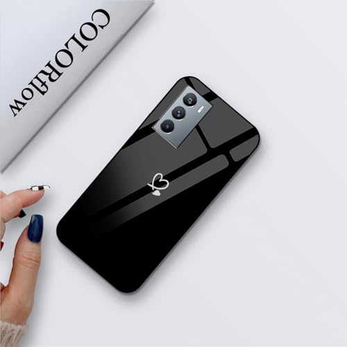 Image of COLORflow Back Cover Compatible with iQOO 9 SE 5G | Cute Korean Hearts Customized | Shockproof TPU Bumper with Camera Protection Back Cover Compatible with iQOO 9 SE 5G