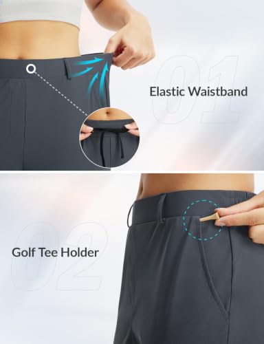 Image of baleaf Women's Golf Pants with Pockets for Work Travel Fit | 25 inch, Stretch, Wrinkle-Resistant, Comfort Fabric, Lightweight, Petite, Ankle, Slacks for Women, Casual, Commute