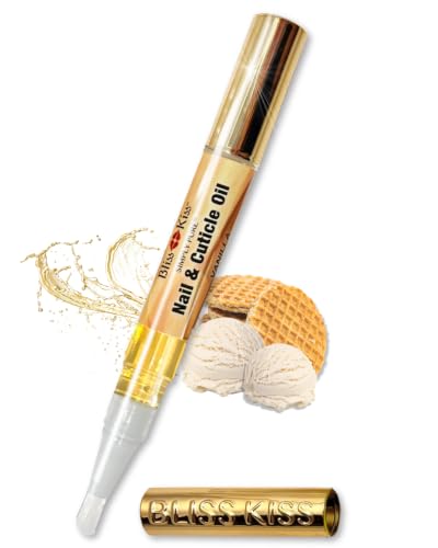 Bliss Kiss | 1 Vanilla Fragrance | Nail Oil Cuticle Pen w/Vitamin E & Jojoba⏤Nail Strengthener...