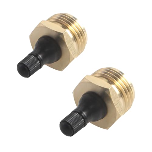 Image of RV Water Blow Out Plug for Camco Winterization Valve & Schrader Valve to Clean RV Water Lines, Replaced of Camco 36153 Brass Blow Out Plug - 2 Pca