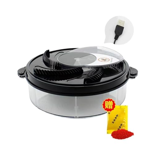 Máquina de matar moscas, una herramienta de captura de moscas totalmente automática para capturar moscas y matar moscas (enchufar + 10 paquetes de cebo)