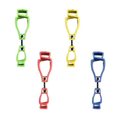 YANWANDEFA 4 PCS Glove Clips Non-Slip Gloves Clamp Grabber Holder Work Gloves Clips Hanger Glove Holder for Labor Workers Firefighters Construction Sites
