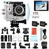 Pingko F71 Sports Action Camera,WIFI Full HD 1080P 30fps 12MP 2.0" LCD Screen 170 Degree Wide Angle Lens Underwater Diving Camera with 2pcs Batteries