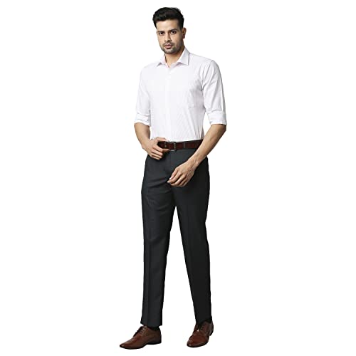 Image of Park Avenue Men's Pure Cotton Stripe Pattern Slim Fit Semi Cutaway Collar Full Sleeve Formal Shirt