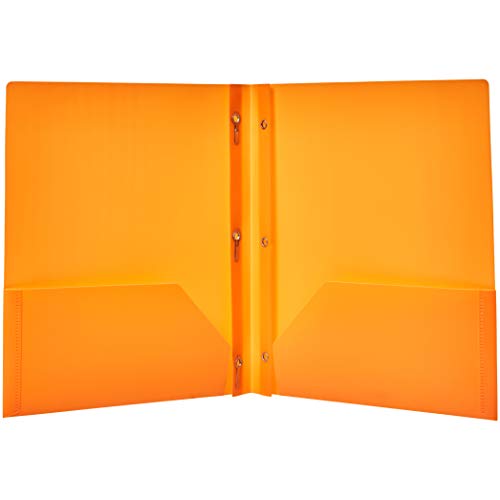 Amazon Basics Heavy Duty Plastic Folders With 2 Pockets For Letter Size Paper, Assorted Color, Pack Of 6 #TOP1