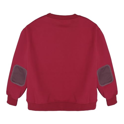Boys Girls Pullover Sweatshirts Soft Long Sleeve with Elbow Patches Tops Kids Cotton Crewneck Sweatshirt 12M-8Years2