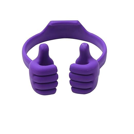 OK Mobile Stand Phone Holder Universal Flexible Portable Cellphone Tablet Smartphone Mount Cradle Thumb for All Smartphones and Tablets Thumbs up Designed Best Phones (Pack of 2)
