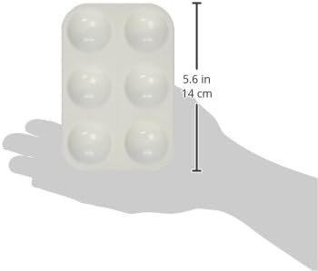 School Smart Paint-Rite Tray with 6 Wells, 3-1/2 x 5-1/4 Inches, White, Pack of 12
