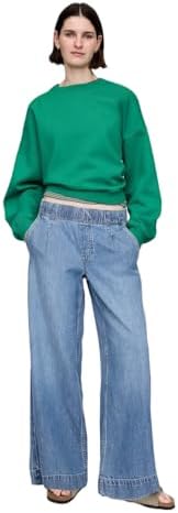 Gap Womens Easy Baggy Fit Pleated Denim